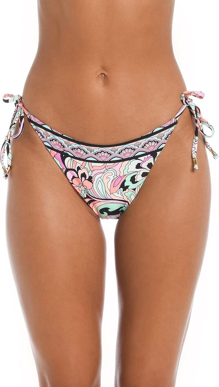 Sunshine 79 Bikini Bottom Size 10 Multi Swim Floral Tie Side Hipster Beach NWT